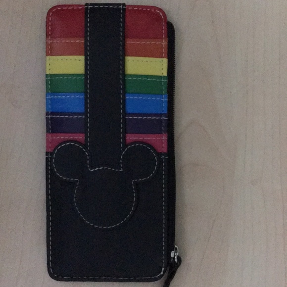 mickey mouse rainbow wallet